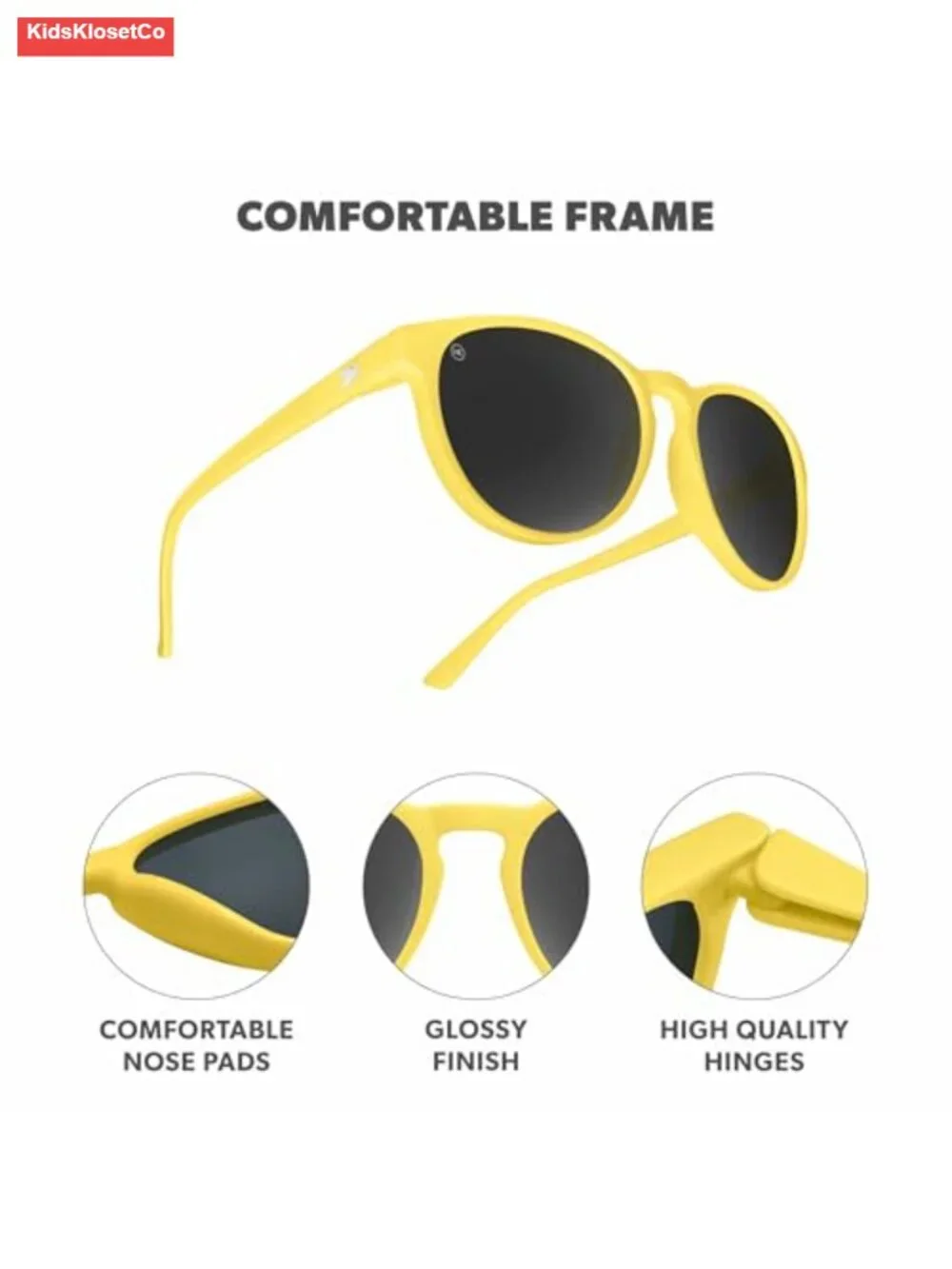 Kids Round Polarized Sunglasses with UV400 Protection Polycarbonate Frame